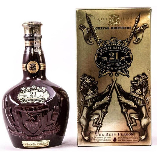 Chivas Royal Salute 21 Year Old Whisky Ruby Flagon with Gift Bag