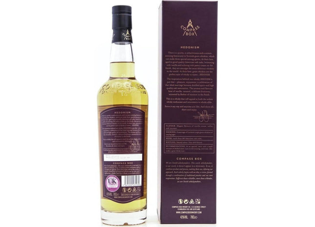 Compass Box Hedonism Blended Grain Scotch Whisky - 70cl 43%