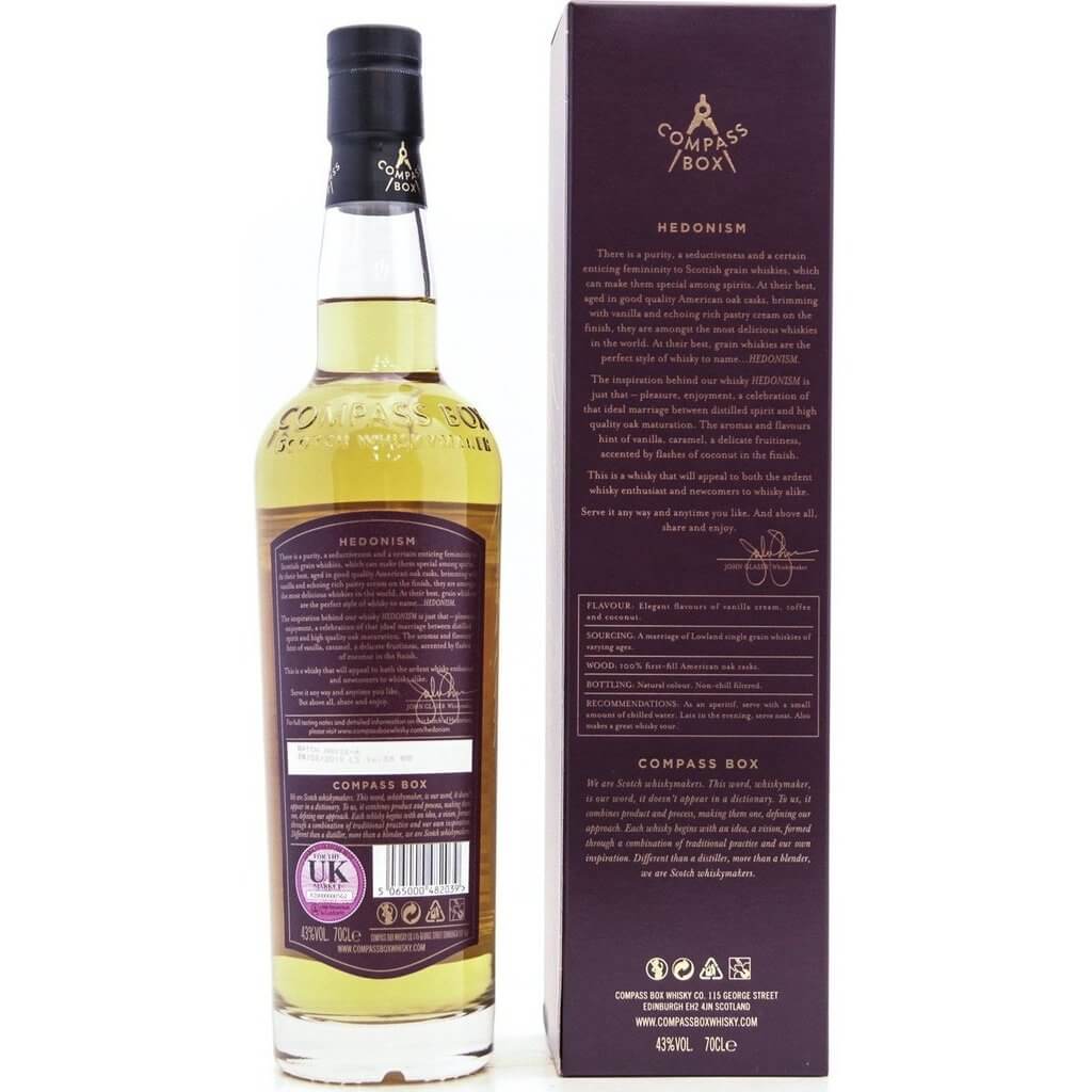 Compass Box Hedonism Blended Grain Scotch Whisky - 70cl 43%