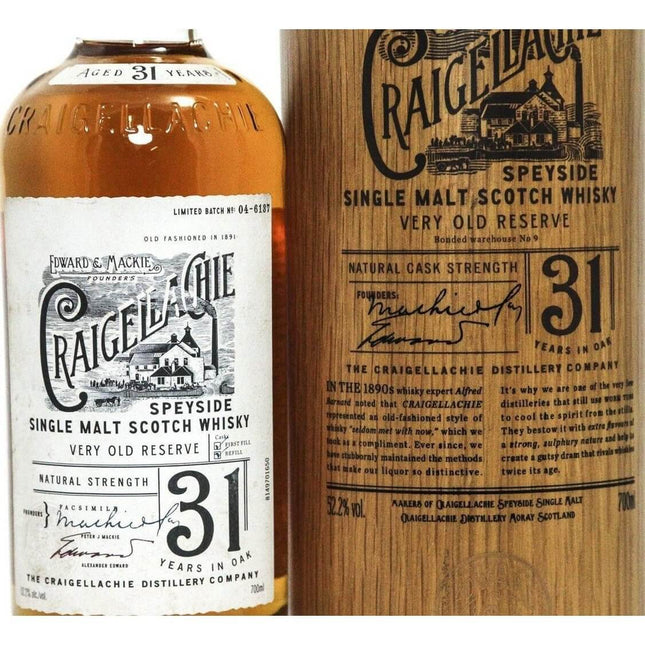 Craigellachie 31 Year Old - 70cl 52.2% - The Really Good Whisky Company