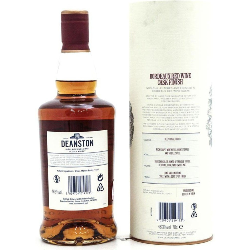 Deanston 10 Year Old Bordeaux Red Wine Cask Finish - 70cl 46.3% - The Really Good Whisky Company