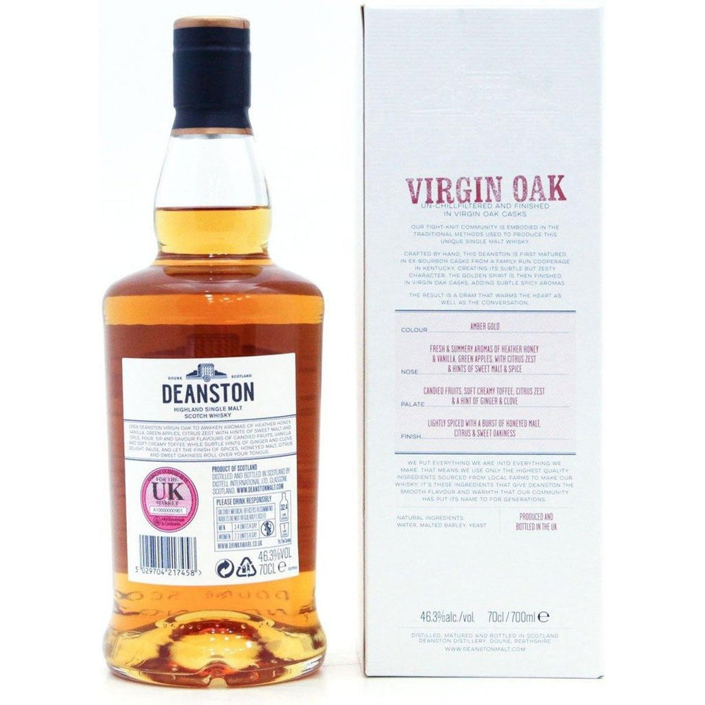 Deanston Virgin Oak Single Malt Whisky - 70cl 46.3% - The Really Good Whisky Company