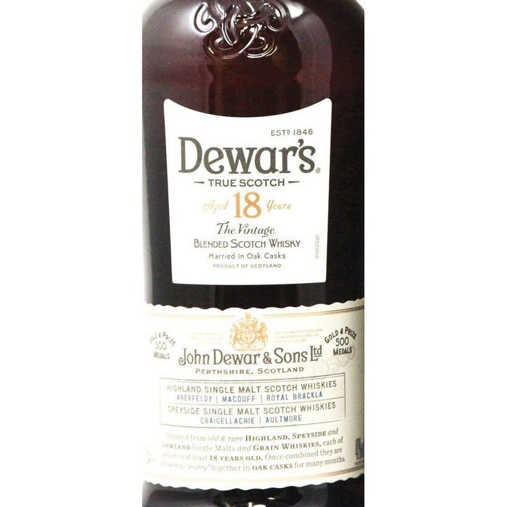 Dewar's 18 Year Old Blended Scotch Whisky - The Really Good Whisky Company