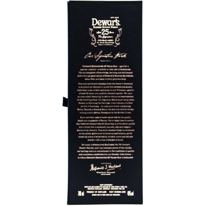 Dewars 25 Year Old Blended Scotch Whisky - 70cl 40%