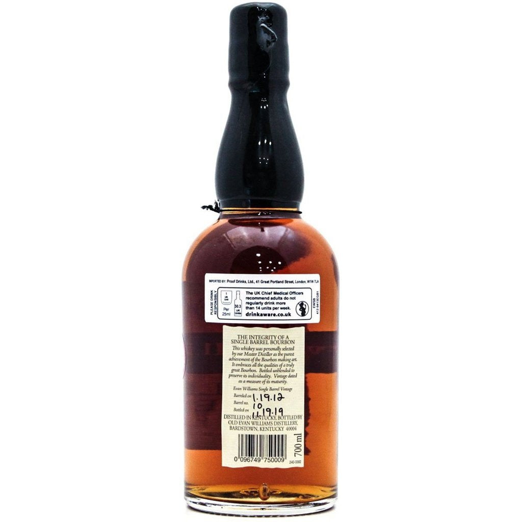 Evan Williams Single Barrel 2012 bottled 2019 - 70cl 43.3%