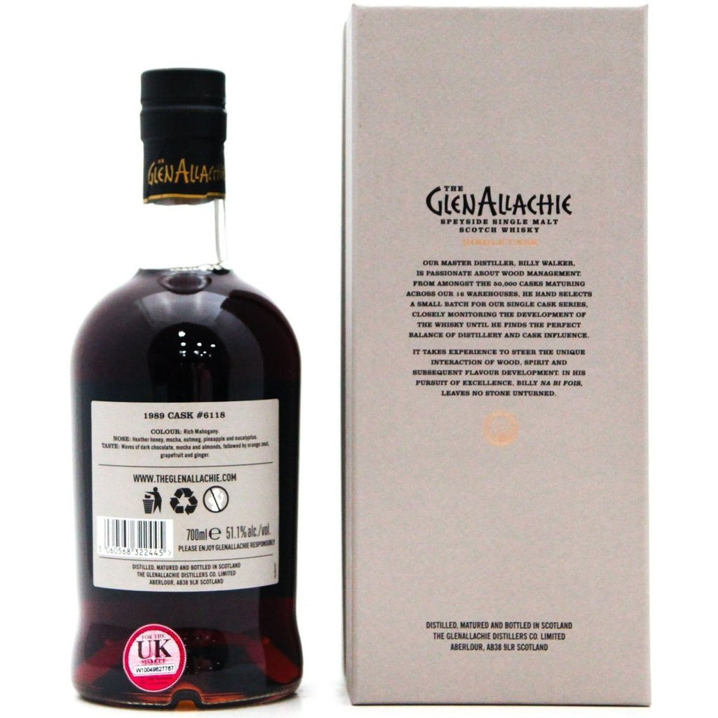 GlenAllachie 1989 Single Cask No. 6118 - 70cl 51.1%