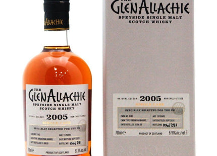 GlenAllachie 2005 Single Cask no 5182 Single Malt Scotch Whisky  - 70cl 57.6%