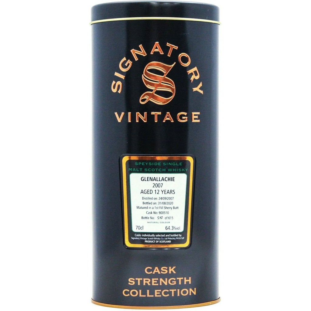GlenAllachie 2007 12 Year Old Signatory Vintage - 70cl 64.3%