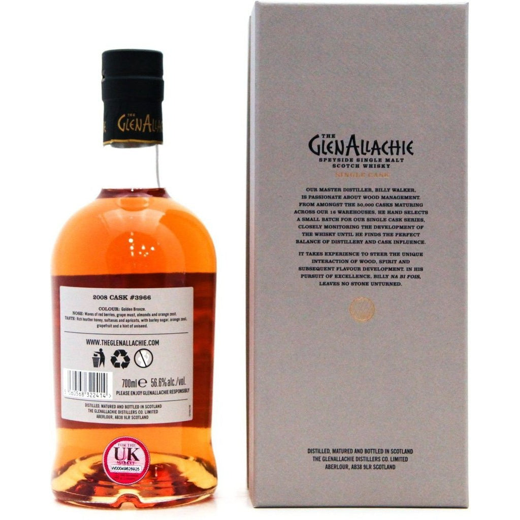 GlenAllachie 2008 Single Cask no. 3966 - 70cl 56.6%