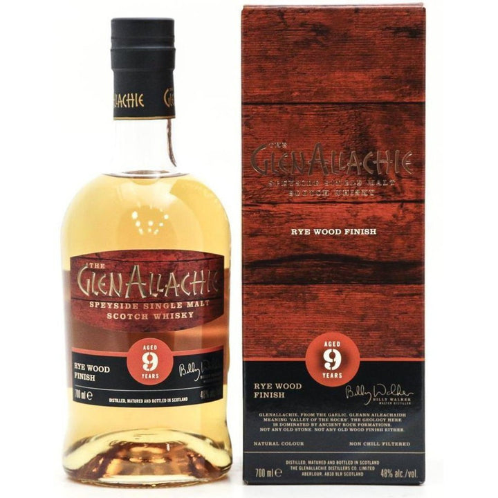 Glenallachie 9 Year Old Rye Wood Cask Finish Single Malt 48% 70cl - The Really Good Whisky Company