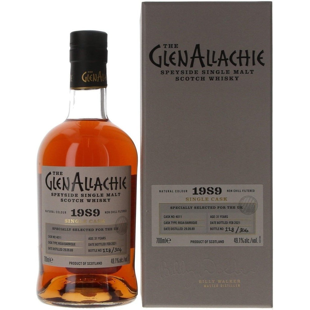 Glenallachie Single cask No.4011 1989 - 70cl 49.1% - The Really Good Whisky Company