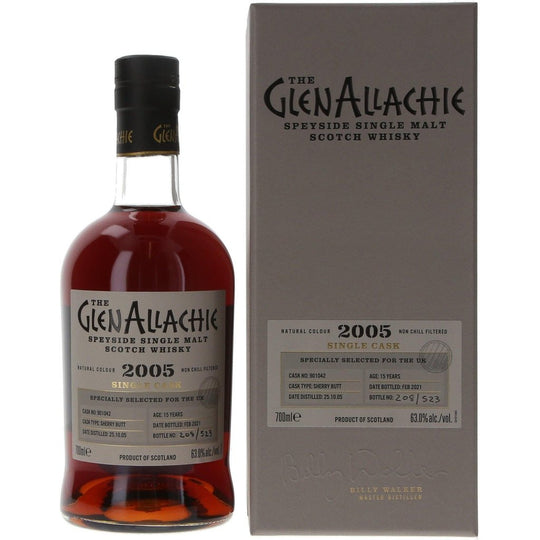 Glenallachie 15 Year Old 2005 Single Cask No.901042 Single Malt Scotch Whisky - 70cl 63%