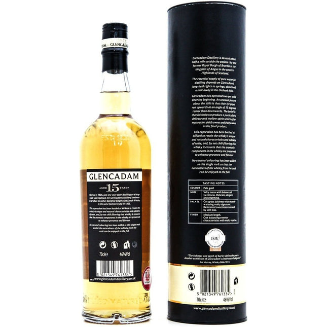 Glencadam 15 Year Old Single Malt Whisky - 70cl 46%