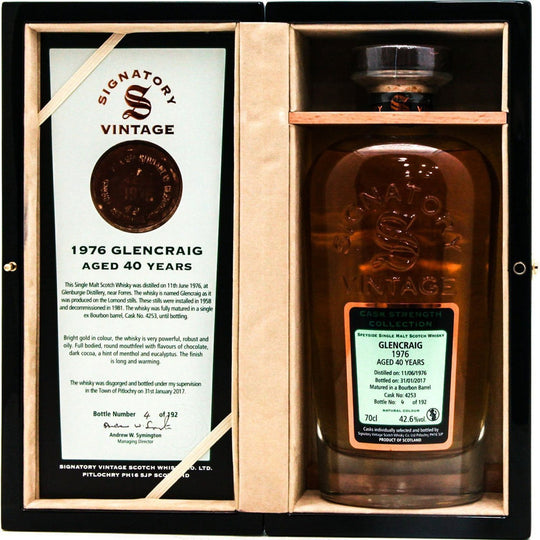 Glencraig 1976 40 Year Old Rare Reserve Signatory Vintage - 70cl 42.6%