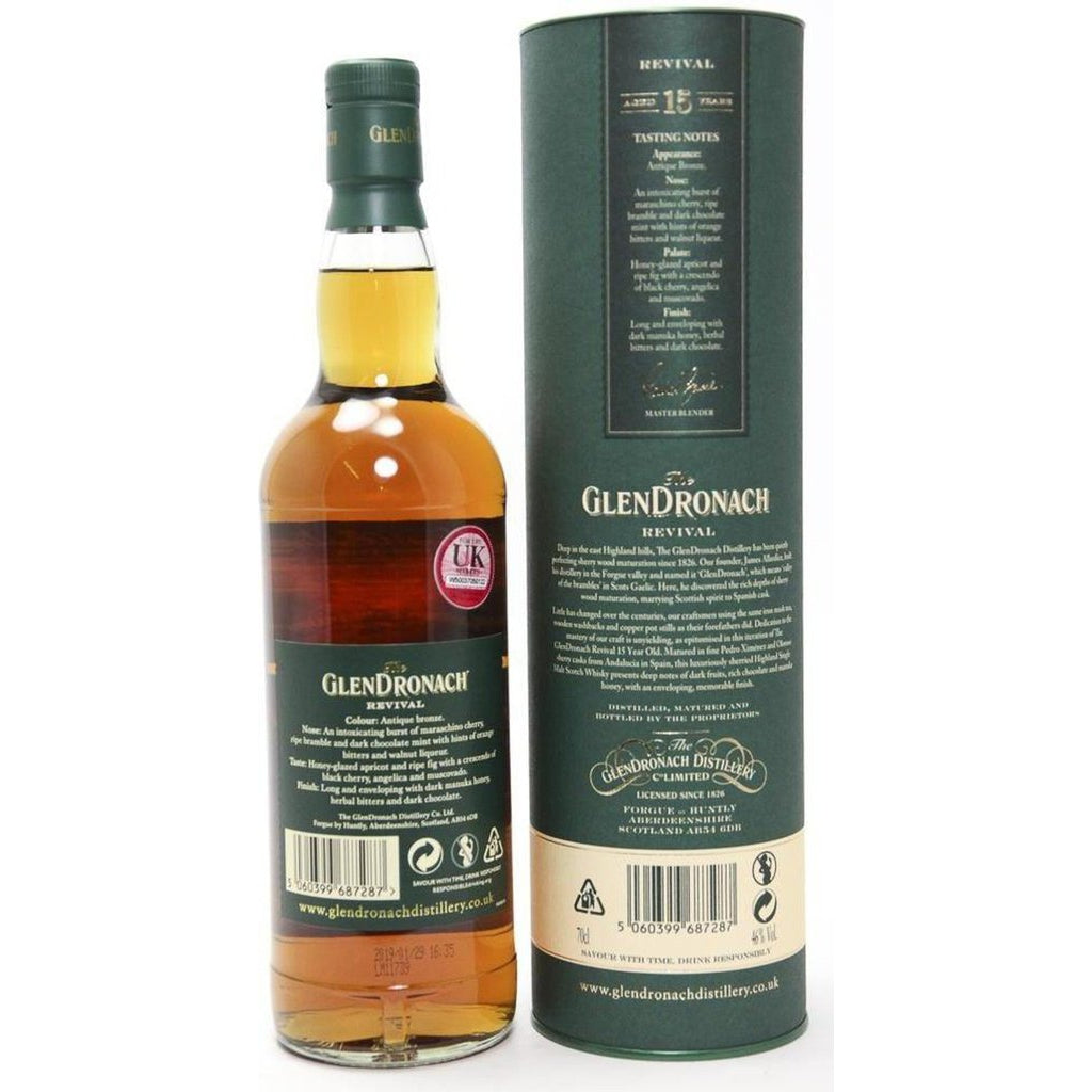 Glendronach 15 Year Old Revival (new batch) - 70cl 46% - The Really Good Whisky Company