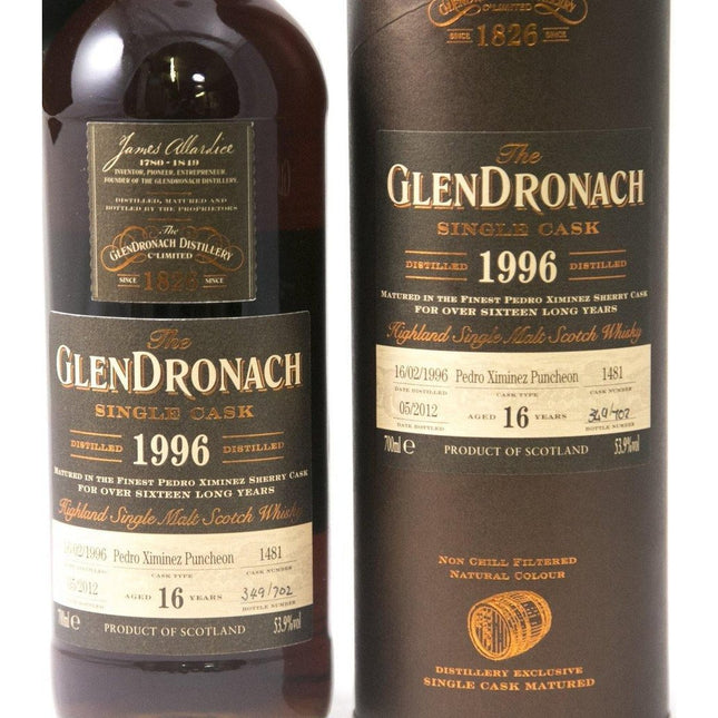 Glendronach 16 Year Old Single Cask - 1996 Scotch Whisky - The Really Good Whisky Company
