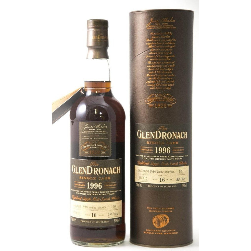 Glendronach 16 Year Old Single Cask - 1996 Scotch Whisky - The Really Good Whisky Company