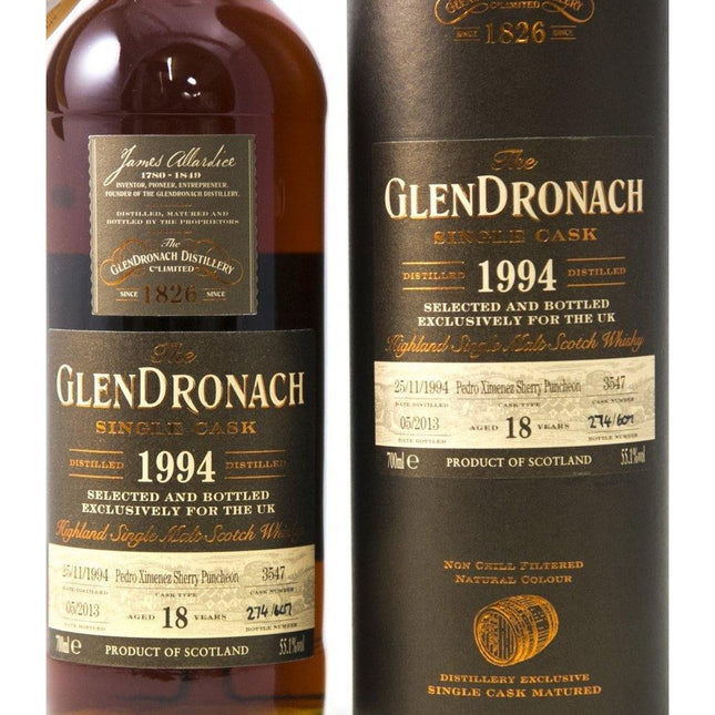 Glendronach 18 Year Old Single Cask - 1994 Whisky - The Really Good Whisky Company