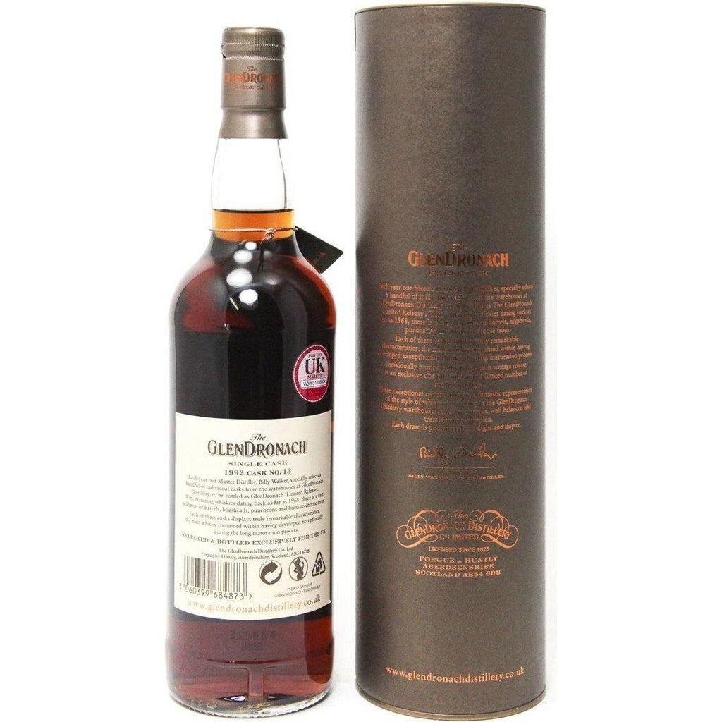 Glendronach 1992 Single Cask - 24 Year Old Single Malt Scotch Whisky - The Really Good Whisky Company