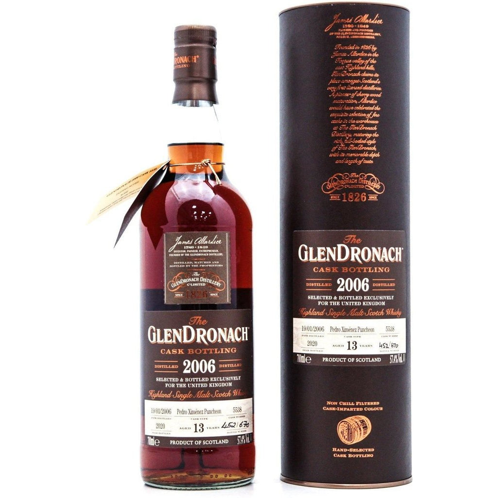 Glendronach 2006 13 year Old Single Cask number 5538 - 70cl 57.4% - The Really Good Whisky Company