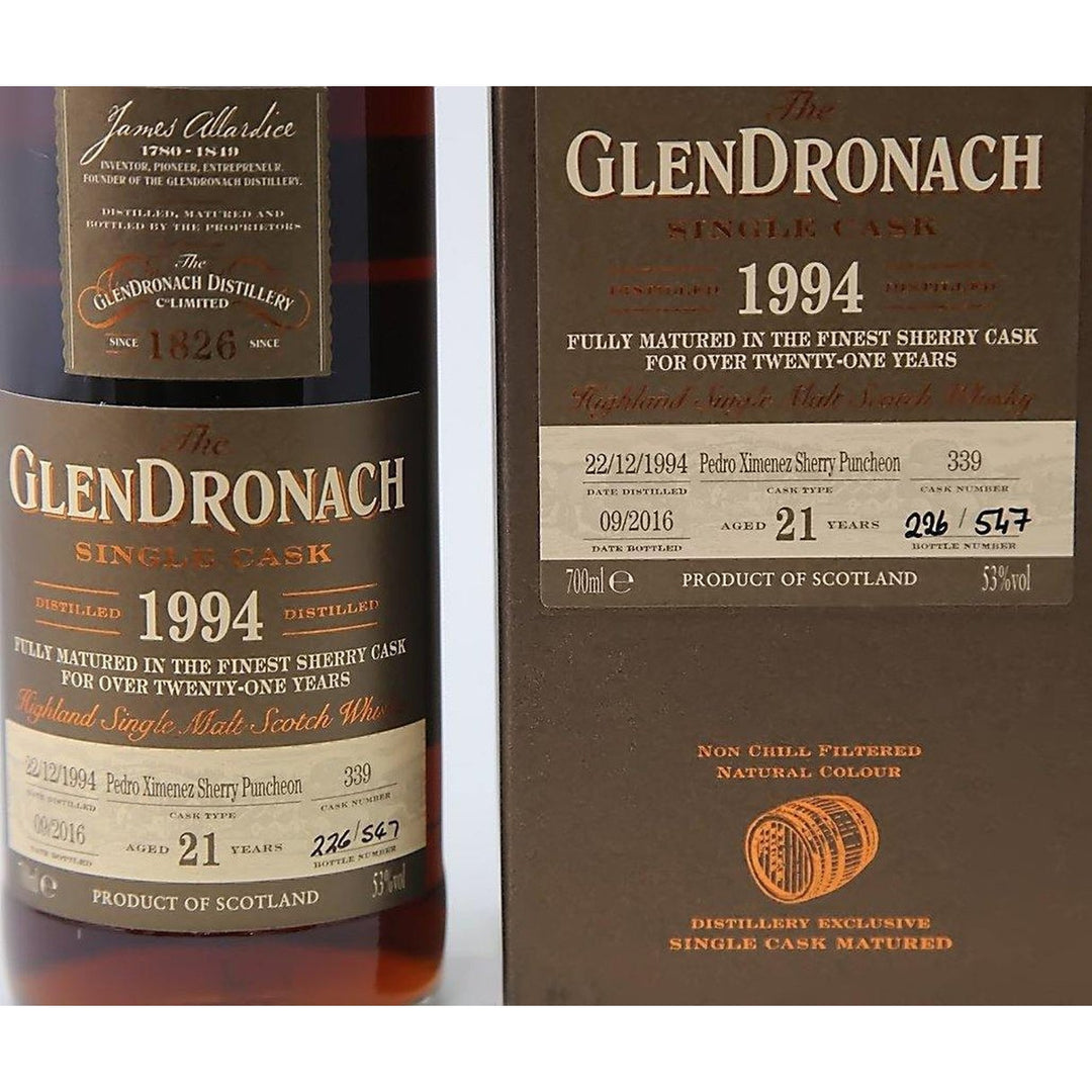 Glendronach 21 Year Old Single Cask 1994 Whisky - The Really Good Whisky Company