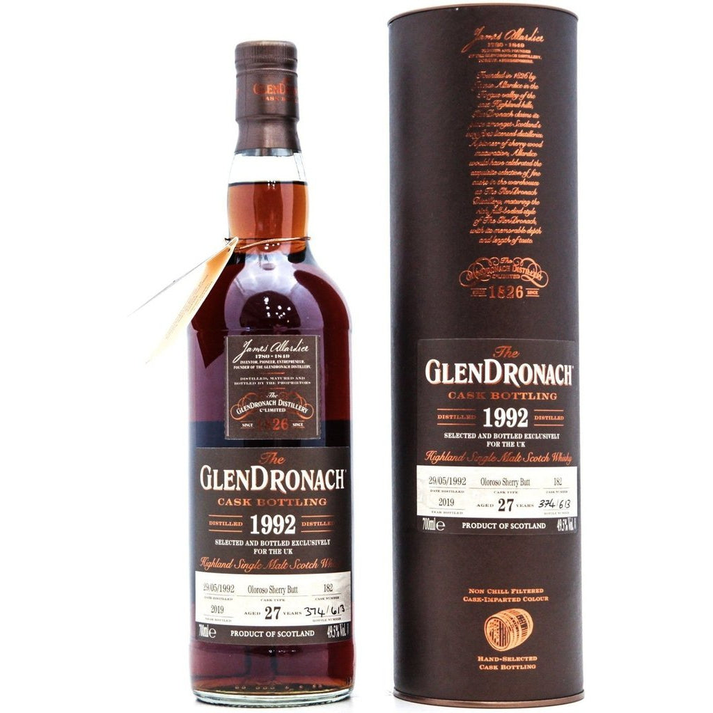 Glendronach 27 Year Old 1992 Single Cask Number 182 - 70cl 49.5%