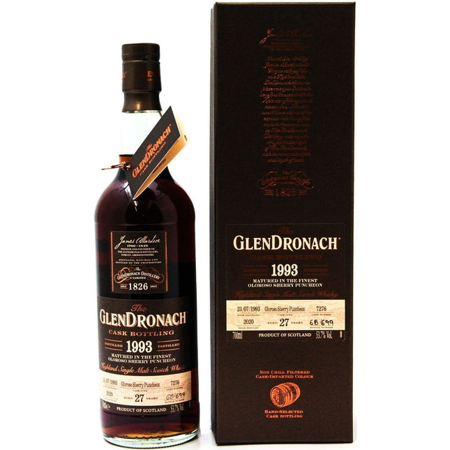 Glendronach 27 Year Old 1993 Cask 7276 - 70cl 53.7%