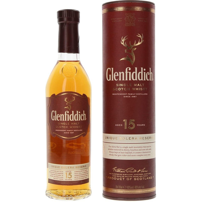 Glenfiddich 15 Year Old Solera Vat Reserve - 20cl 40% - The Really Good Whisky Company
