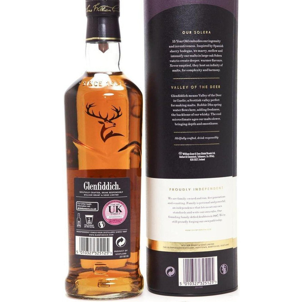 Glenfiddich 15 Year Old Solera Vat Reserve - 70CL 40% - The Really Good Whisky Company