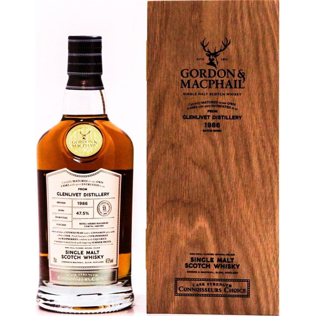 Glenlivet 33 Year Old 1986 Connoisseurs Choice (Gordon & MacPhail) - 70cl 47.5%