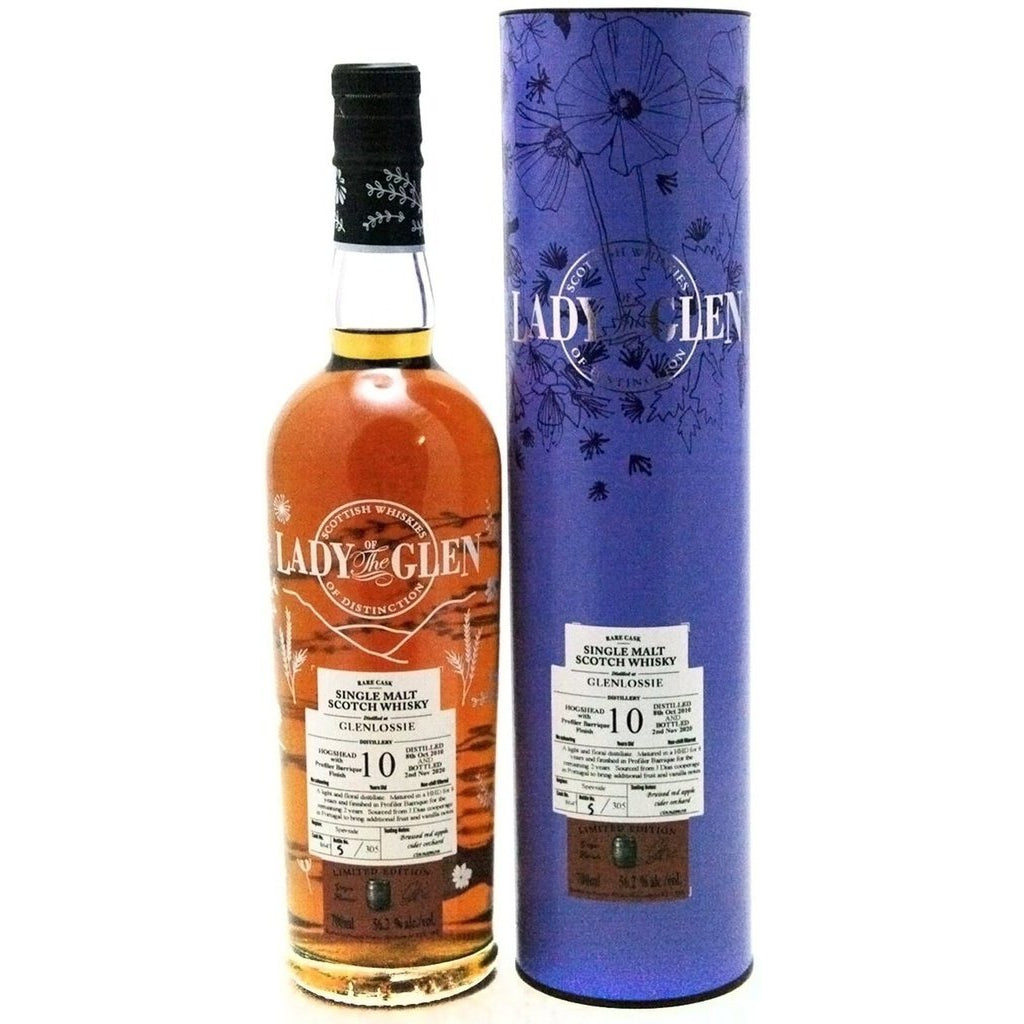 Glenlossie 10 Year Old 2010 cask 8647 Lady of the Glen (Hannah Whisky Merchants) - 70cl 56.2%