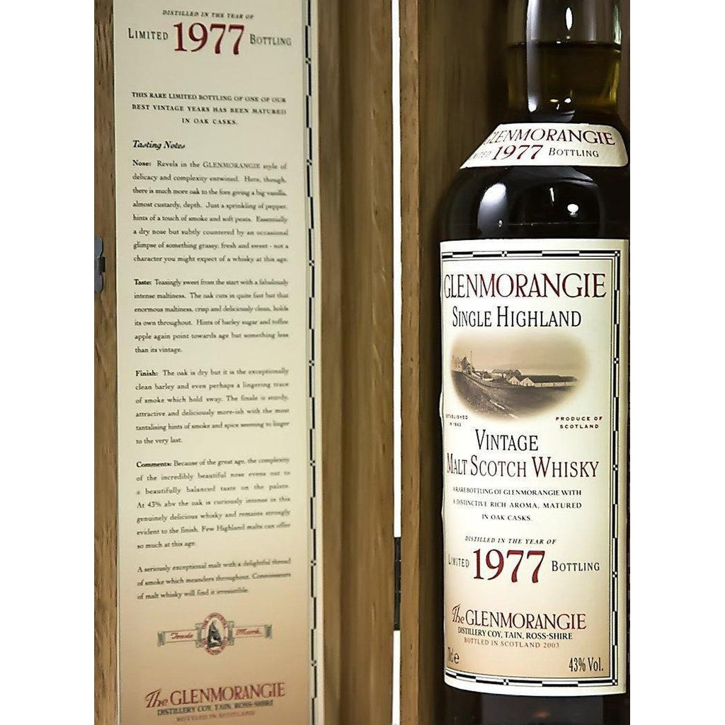 Glenmorangie 1977 21 Year Old Whisky - The Really Good Whisky Company