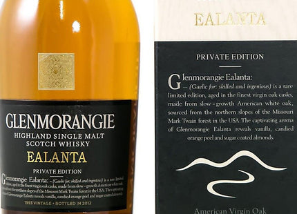 Glenmorangie 1993 Ealanta  Scotch Whisky - The Really Good Whisky Company