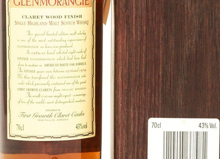 Glenmorangie Claret Wood Single Malt Scotch Whisky - 70cl 43% - The Really Good Whisky Company