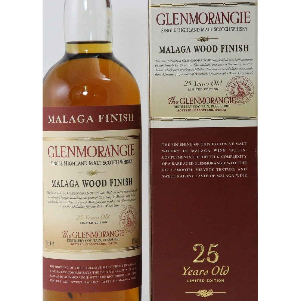 Glenmorangie Malaga Wood Finish 25 Year Old Scotch Whisky - The Really Good Whisky Company