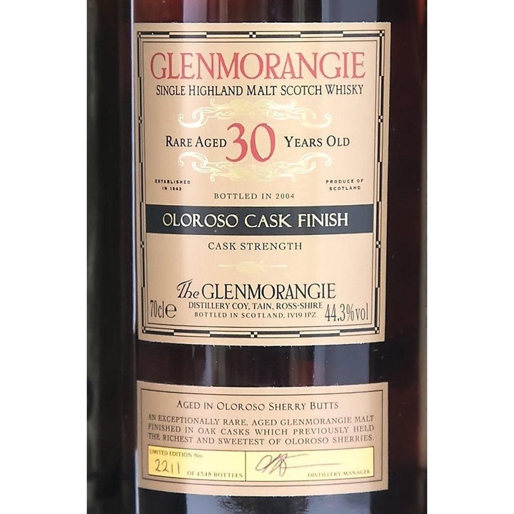 Glenmorangie Oloroso Cask 30 Year Old Whisky - The Really Good Whisky Company