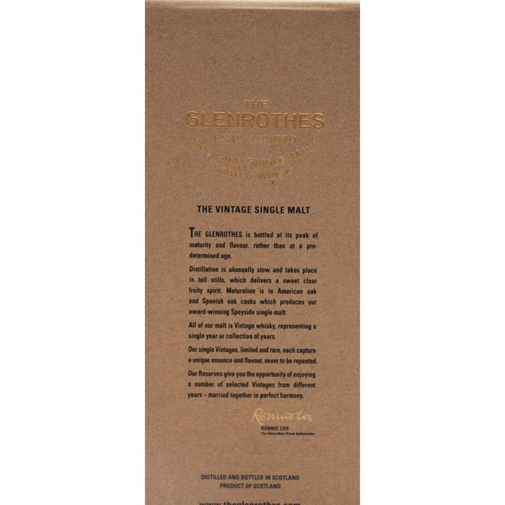 Glenrothes Vintage Second Edition 1988 -2016 - The Really Good Whisky Company
