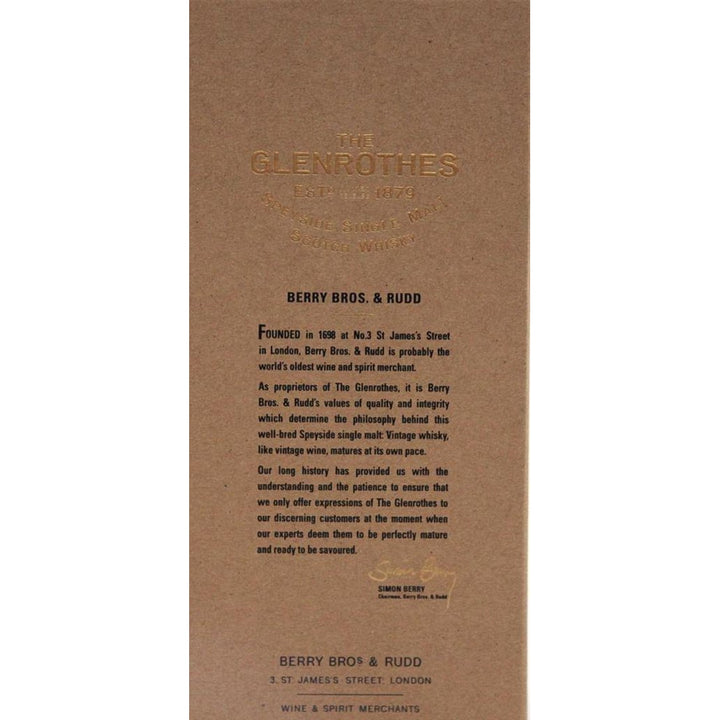 Glenrothes Vintage Second Edition 1988 -2016 - The Really Good Whisky Company