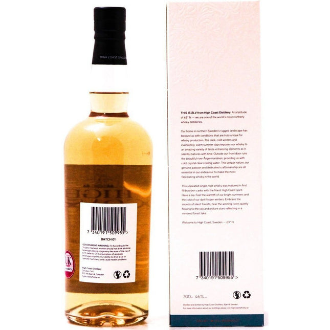 High Coast  Alv Swedish Single Malt Whisky 70cl 46% - No Box
