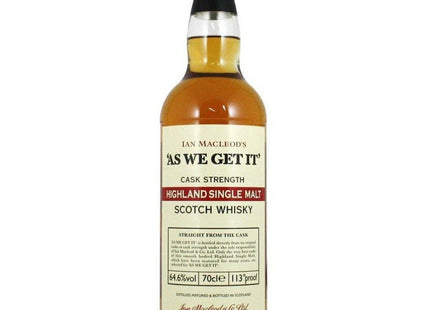 Highland Single Malt - As We Get It (Ian Macleod) - 70cl 64.6% - The Really Good Whisky Company