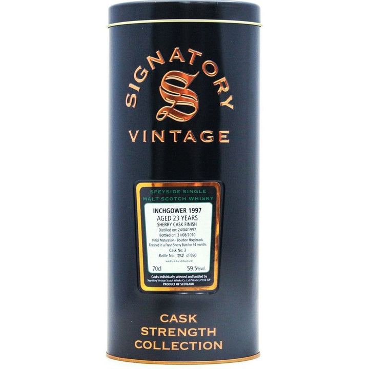 Inchgower 1997 23 Year old Sherry Finish Signatory Vintage - 70cl 59.5%