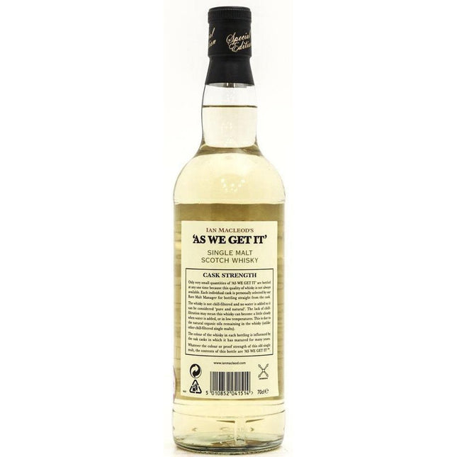 Islay Single Malt - As We Get It (Ian Macleod) - 70cl 60.6% - The Really Good Whisky Company