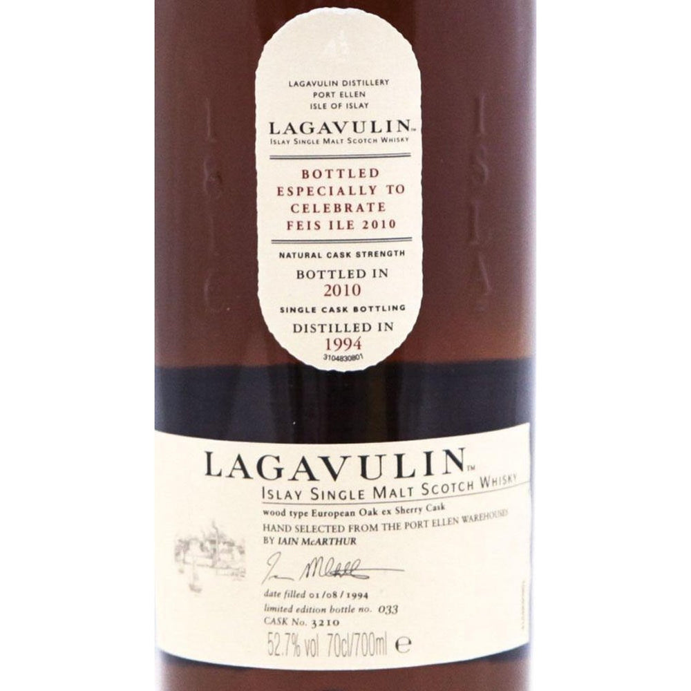 Lagavulin Feis Ile 2010 Bottling Single Malt Whisky | 1994 - 70cl 52.7% - The Really Good Whisky Company