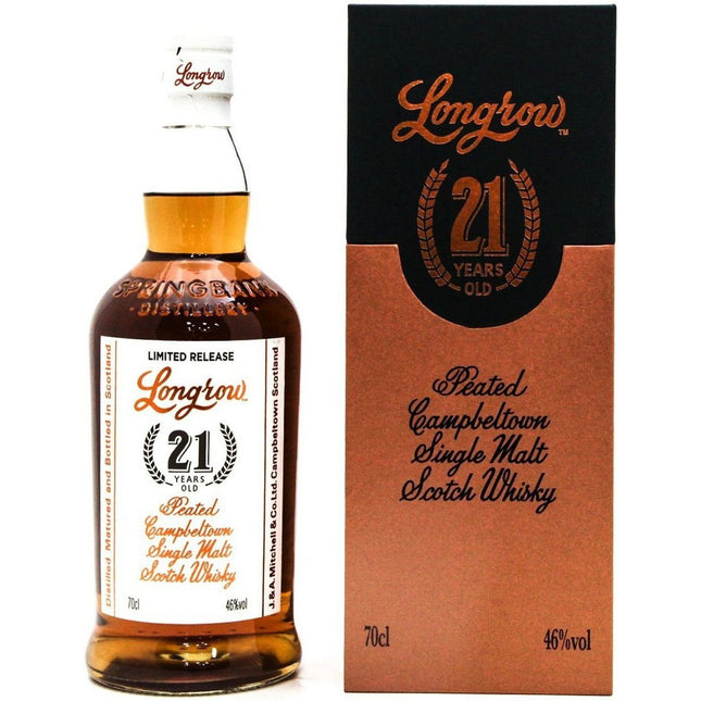 Longrow 21 Year Old Peated Single Malt Scotch Whisky - 70cl 46%