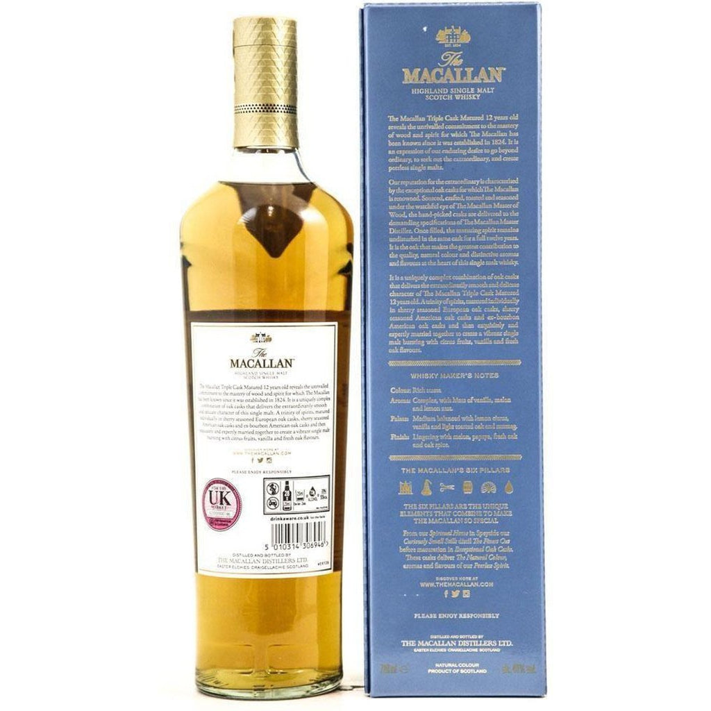 Macallan 12 Year Old Triple Cask Matured - 70cl 40% - The Really Good Whisky Company