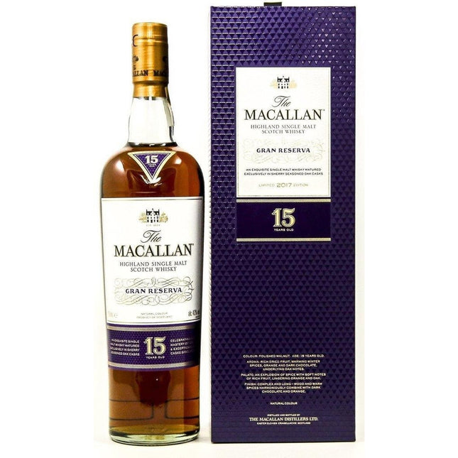 Macallan 15 Year Old Gran Reserva Single Malt Whisky - 70cl 43% - The Really Good Whisky Company