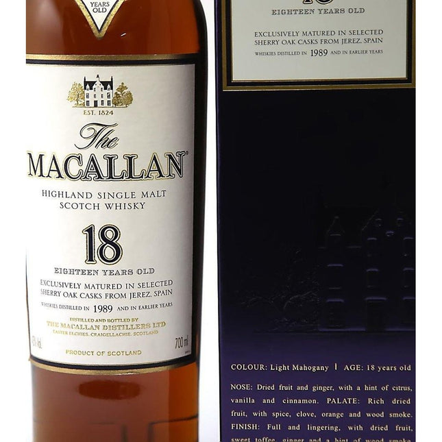 Macallan 18 Year Old 1989 - The Really Good Whisky Company