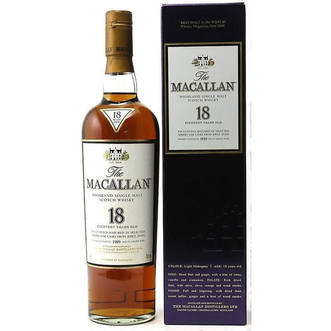 Macallan 18 Year Old 1989 - The Really Good Whisky Company