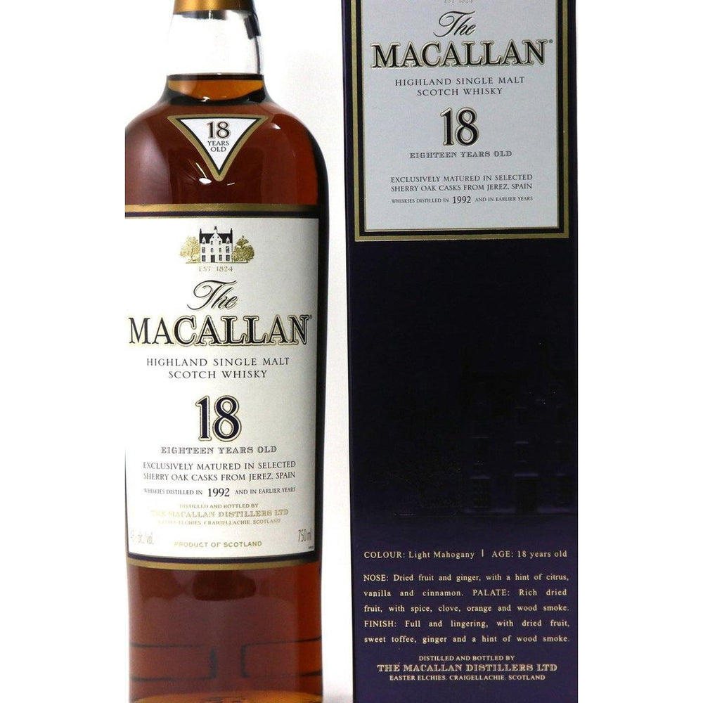 Macallan 18 Year Old 1992 Whisky - The Really Good Whisky Company