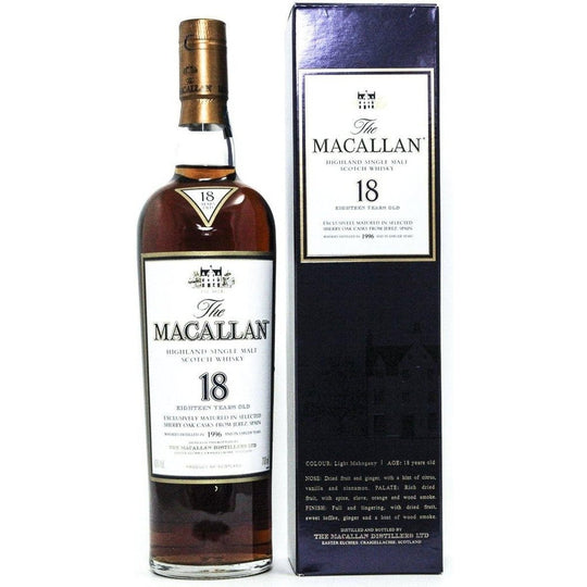 Macallan 18 Year Old  1996 Whisky - 70cl 43%